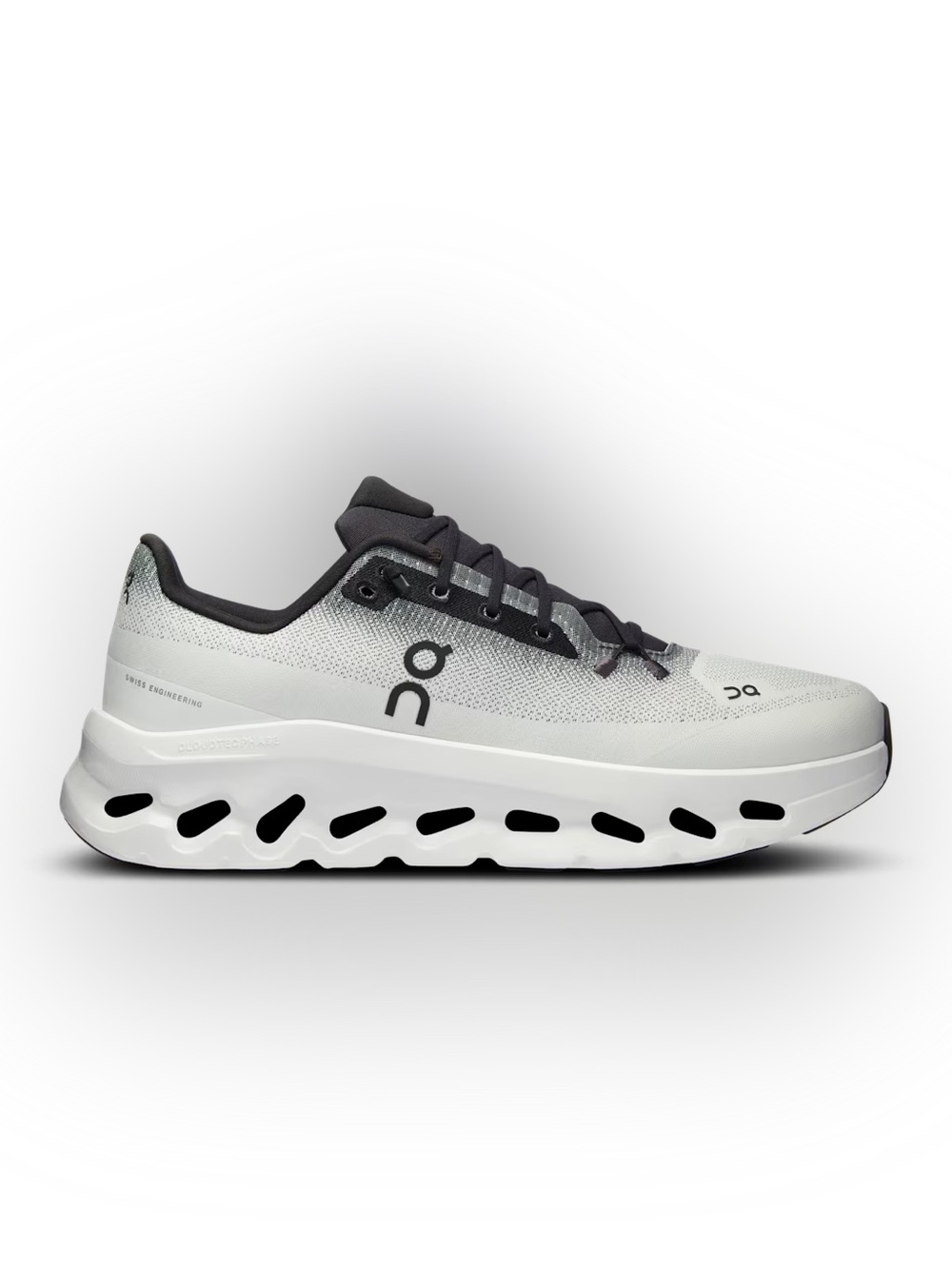 On Running Men's Cloudrunner Athletic Shoe in Gray and Black
